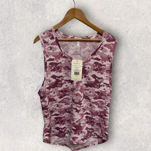 Fabletics Janis Graphic Muscle Tank Women's Sleeveless Athletic Shirt Purple Med